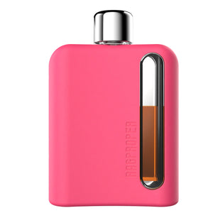 Cool Pink Silicone Single Shot 100mL Glass Flask back