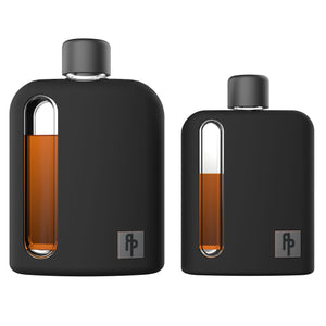 Black Silicone Glass Flask Gift Set (Single Shot 100mL + Double Shot 240mL)