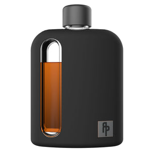 Black Silicone Glass Flask (Double Shot 240mL)