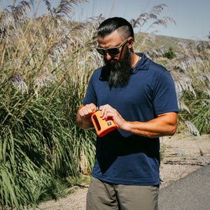 Mile High Orange Silicone Single 100mL and Double Shot 240mL Glass Flask Gift Set for camping