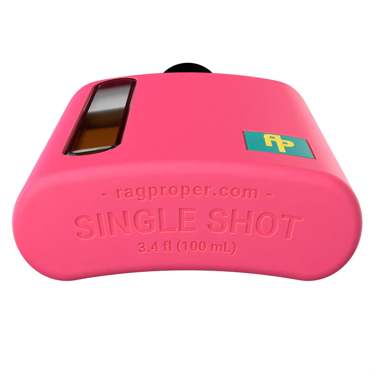 Cool Pink Silicone Single Shot 100mL Glass Flask bottom