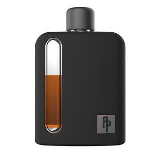 Black Silicone Glass Flask Single Shot 100mL Front