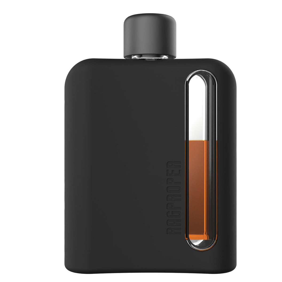 Black Silicone Glass Flask Single Shot 100mL Back