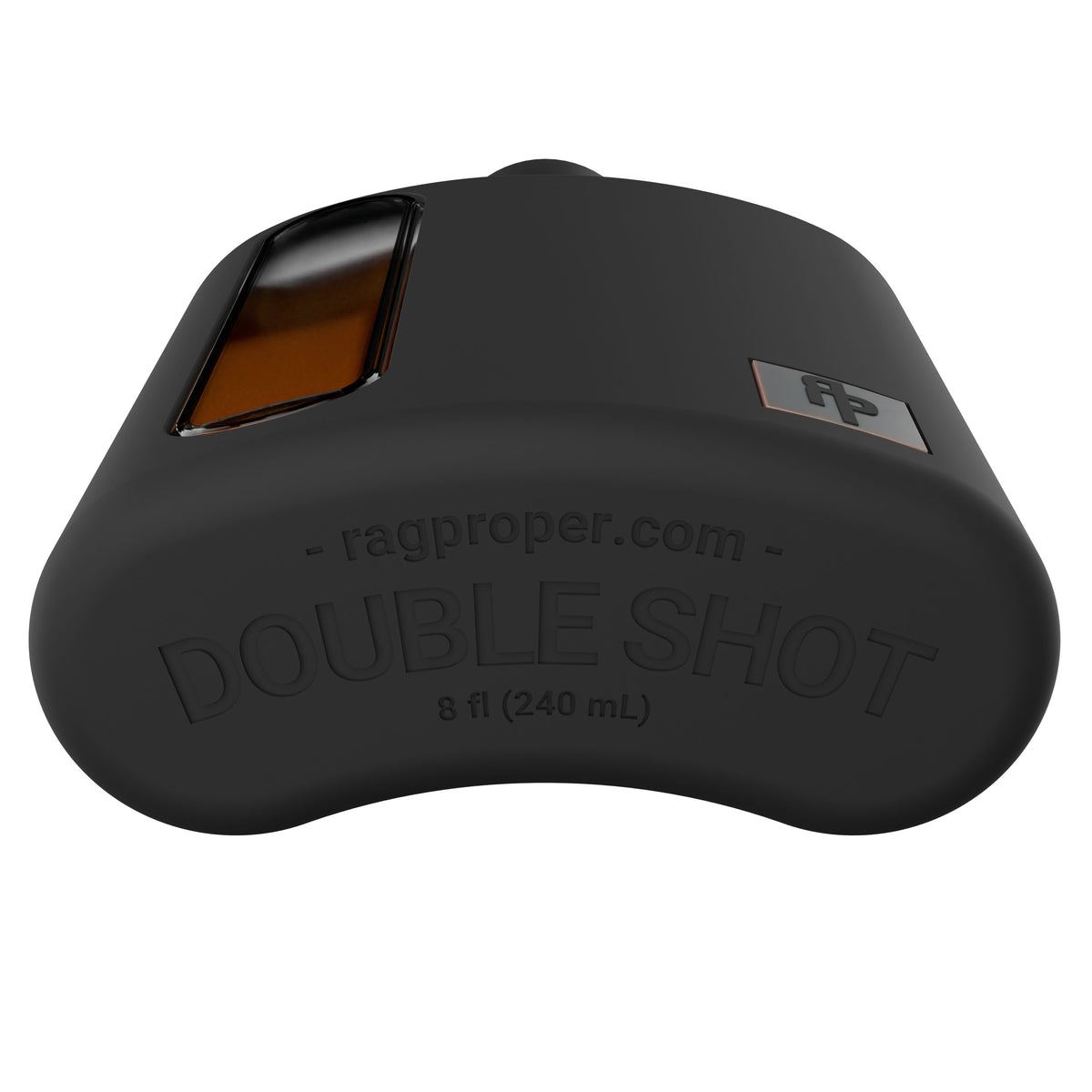 Black Silicone Double Shot 240mL Glass Flask bottom