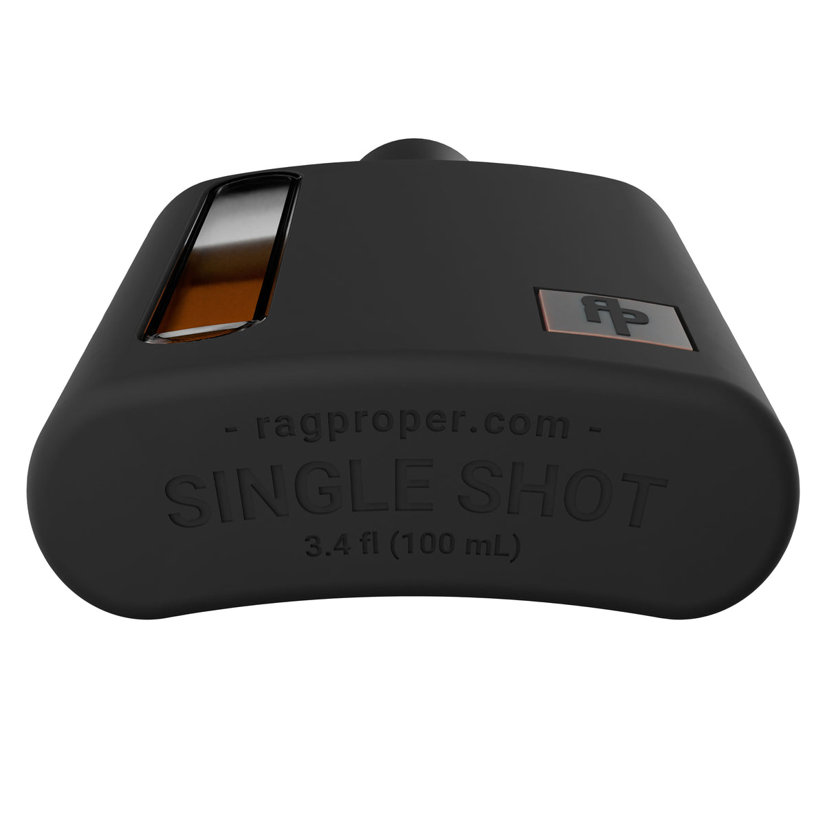 Black Silicone Glass Flask Single Shot 100mL bottom