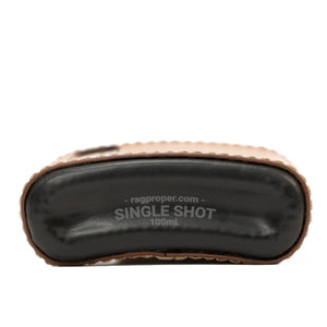 Black & Tan Leather Glass Flask (Single Shot 100mL)